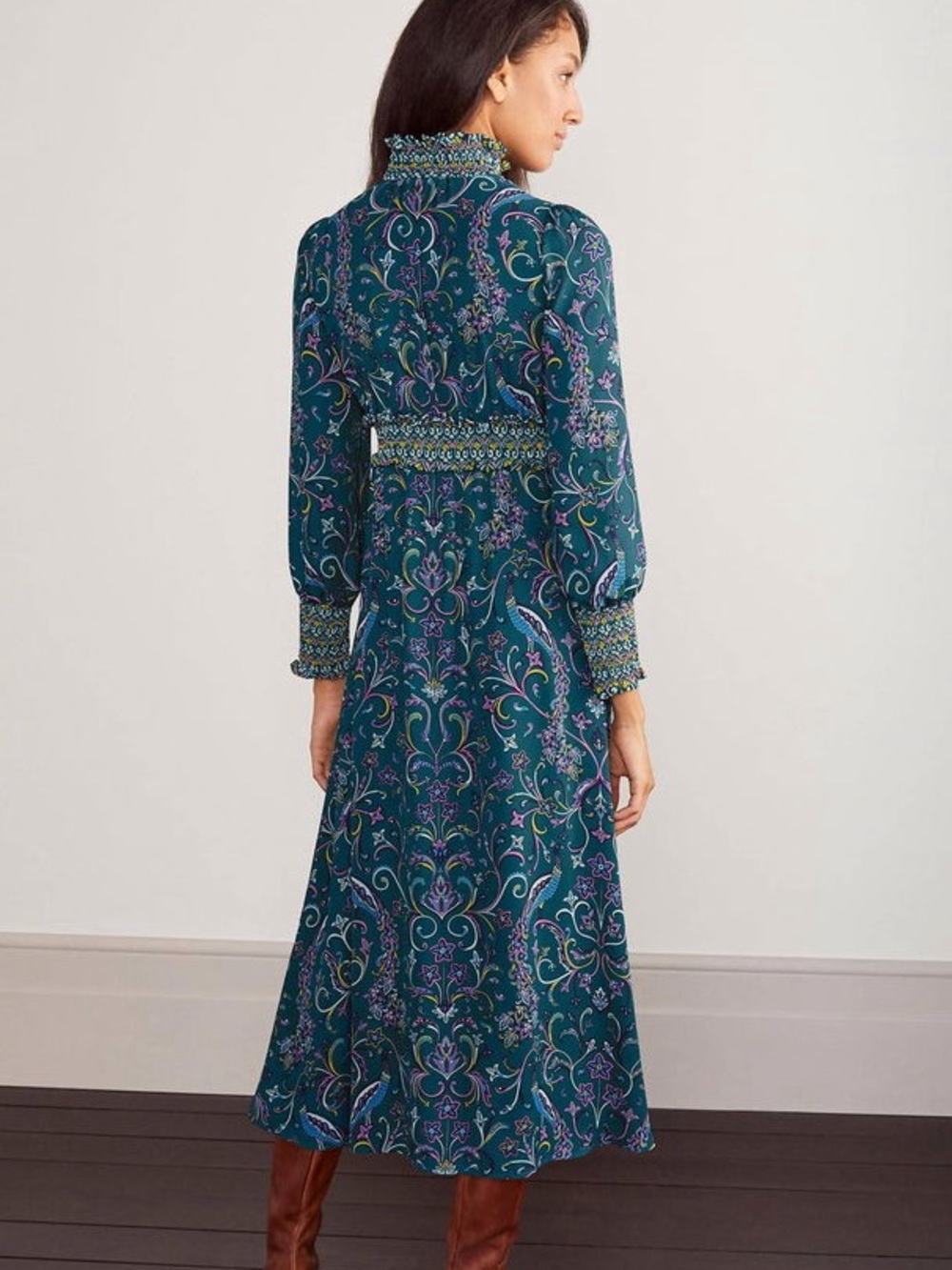 Boden Green Eda Midi Dress - Picture 2 of 10